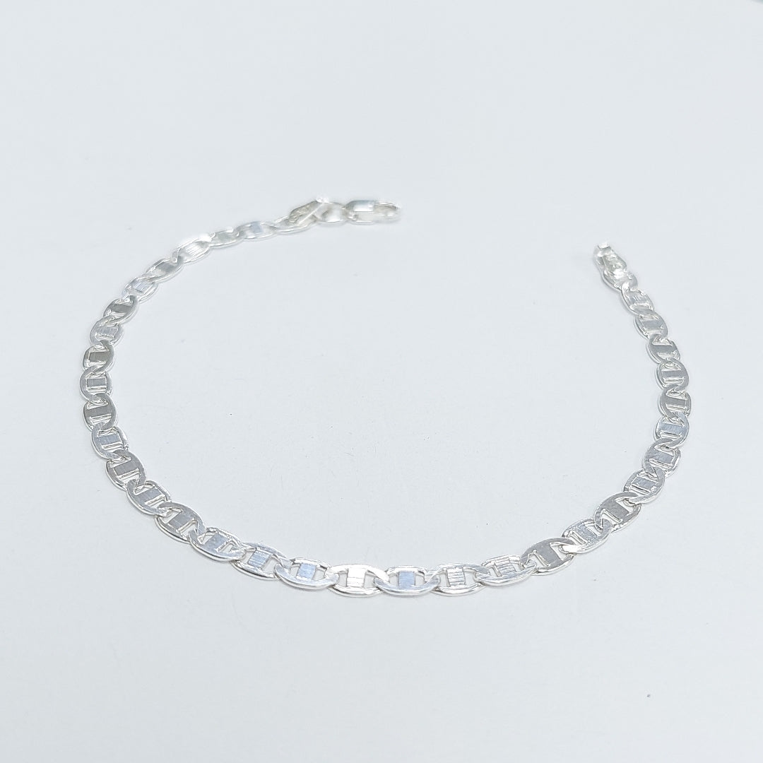 PULSERA TEJIDO GUCHI PLATA .925 18 CM 2.9 GR (NUEVO)