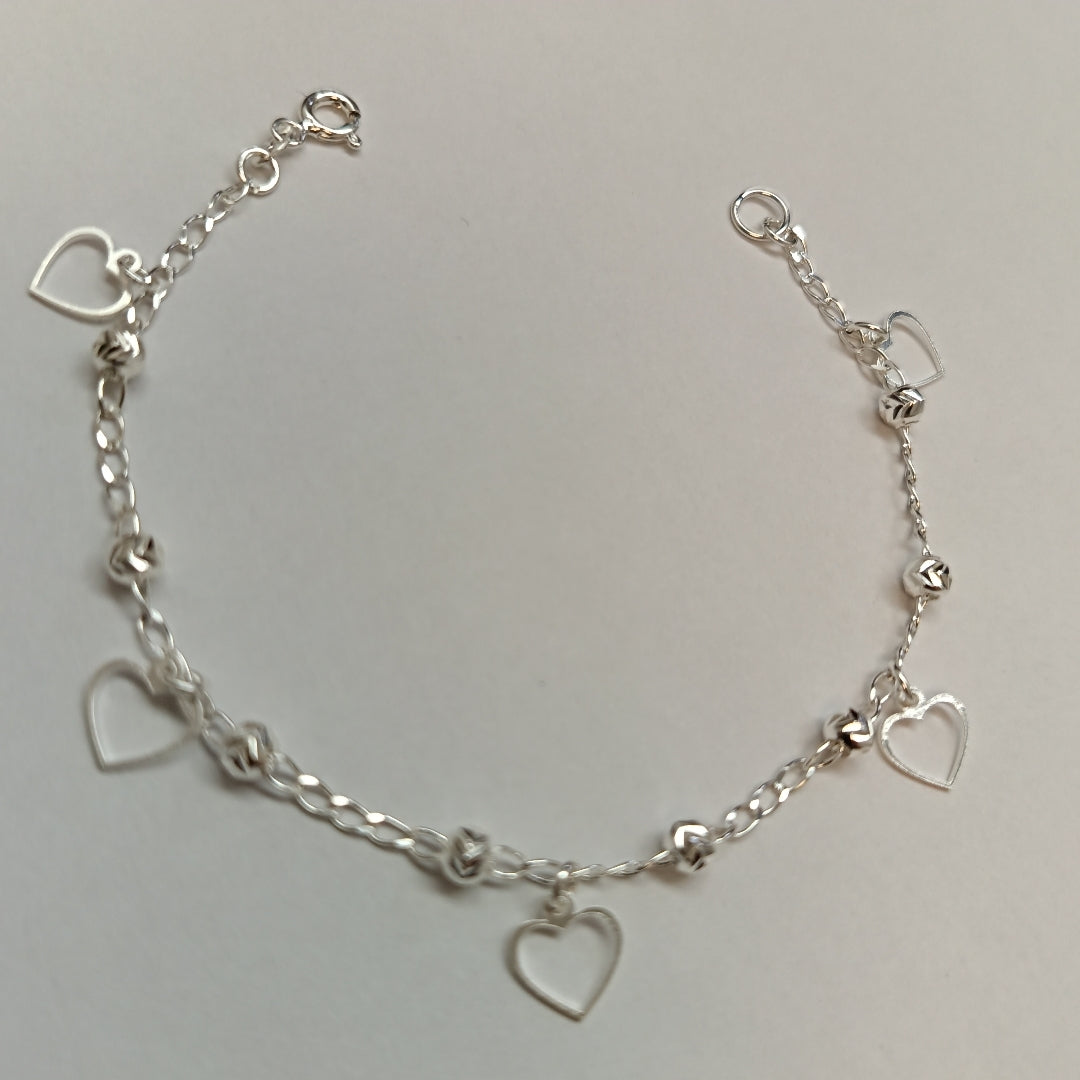 PULSERA TEJIDO ESPECIAL PLATA .925 18 CM 2.7 GR (NUEVO)