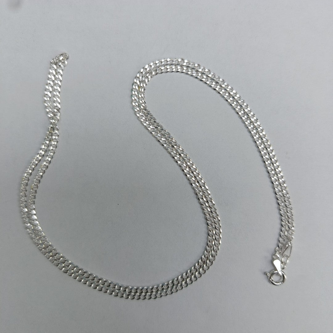 CADENA TEJIDO BARBADO PLATA .925 60 CM 6.1 GR (NUEVO)