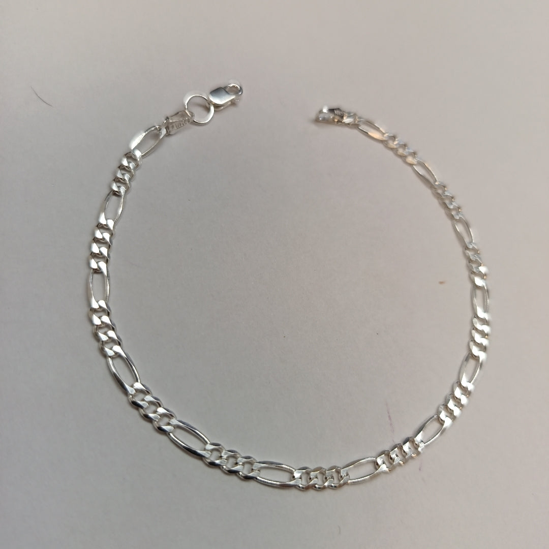 PULSERA TEJIDO 3X1 PLATA .925 18 CM 2.9 GR (NUEVO)