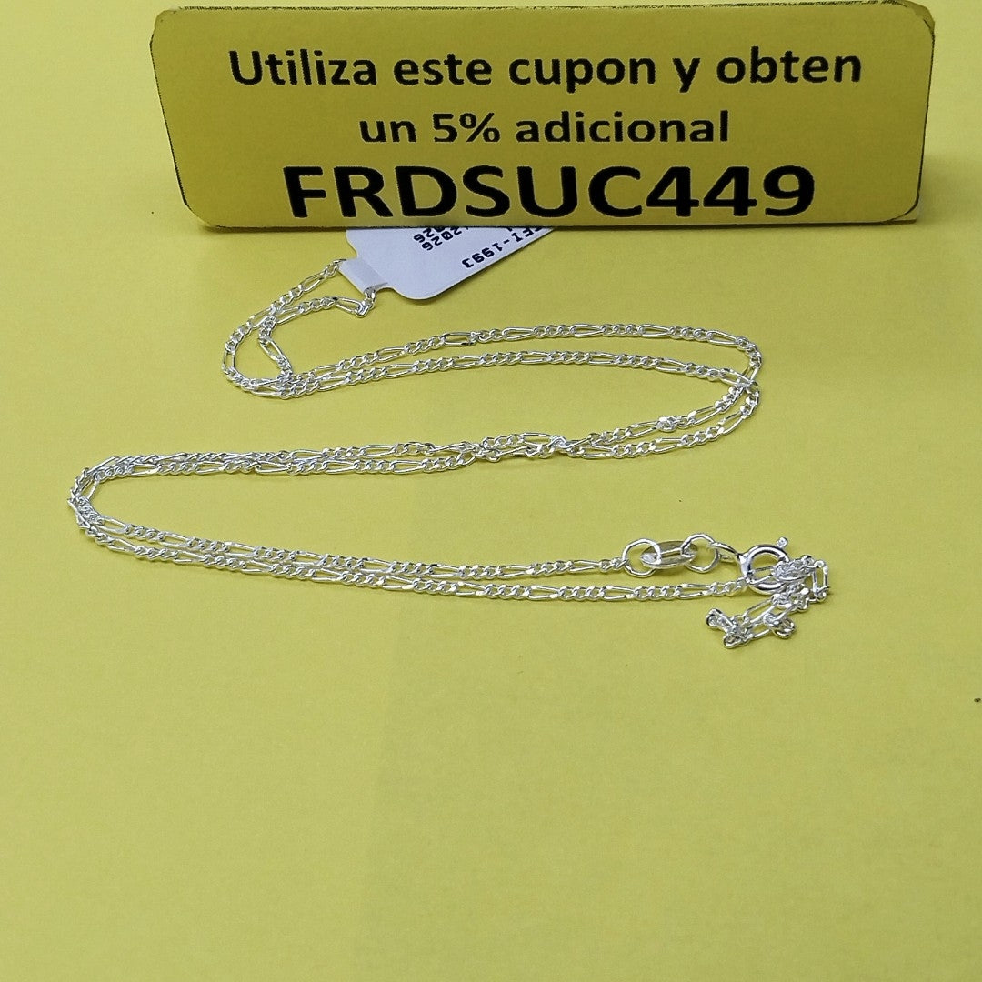 CADENA TEJIDO 3X1 PLATA .925 50 CM 2.1 GR (NUEVO)