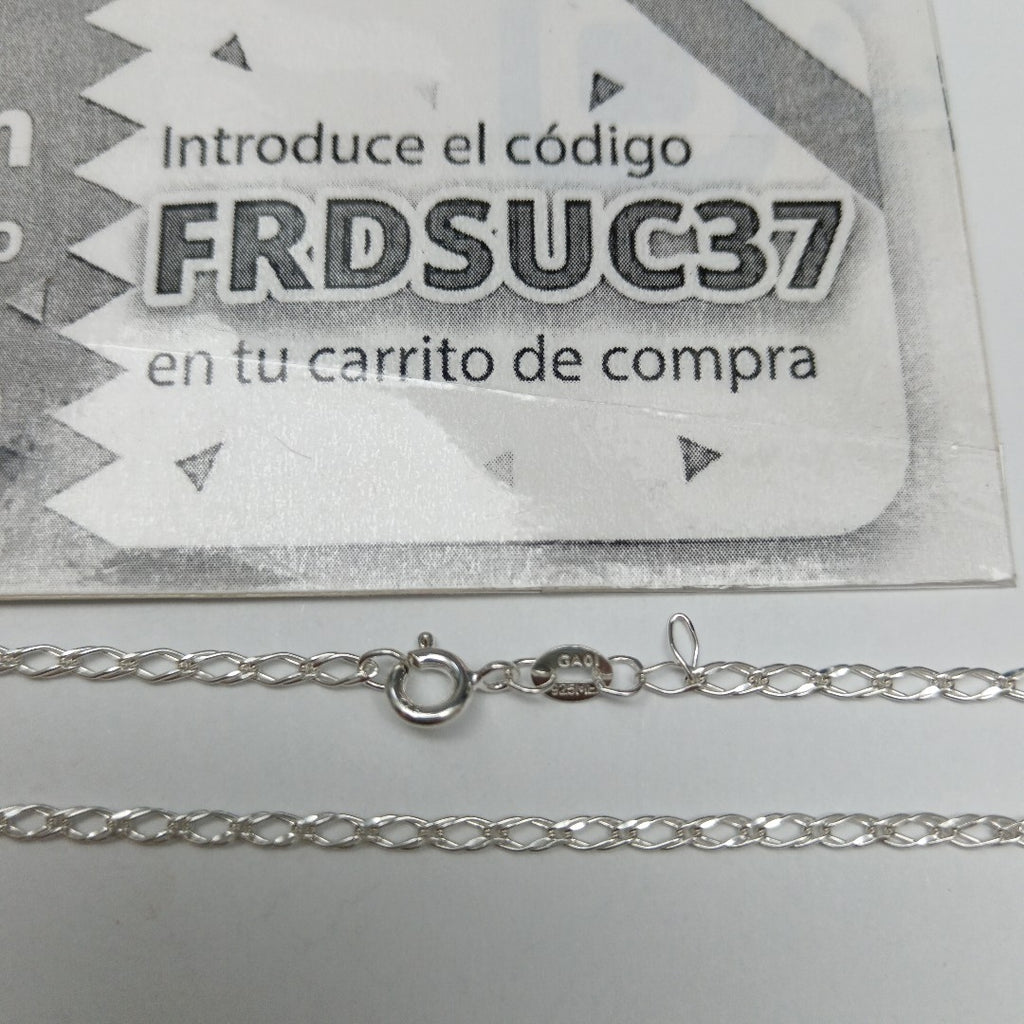 CADENA TEJIDO ESLABONES PLATA .925 50 CM 3.5 GR (NUEVO)