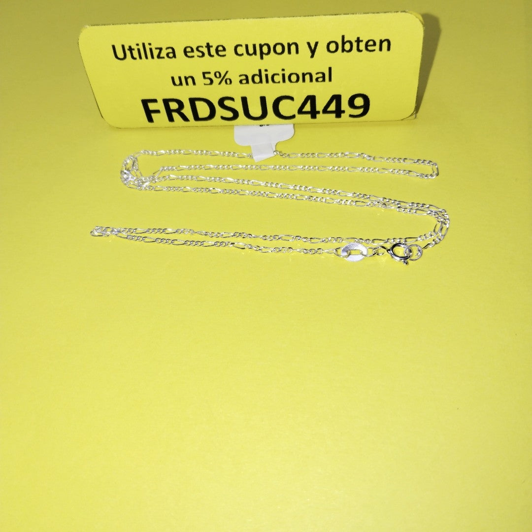 CADENA TEJIDO 3X1 PLATA .925 50 CM 2.1 GR (NUEVO)
