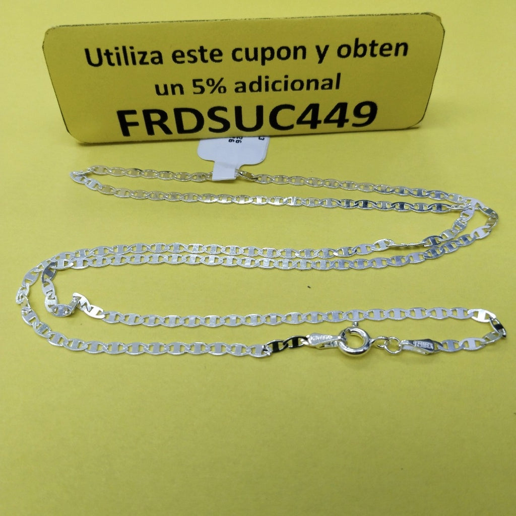 CADENA TEJIDO ESPEJO PLATA .925 55 CM 3.8 GR (NUEVO)