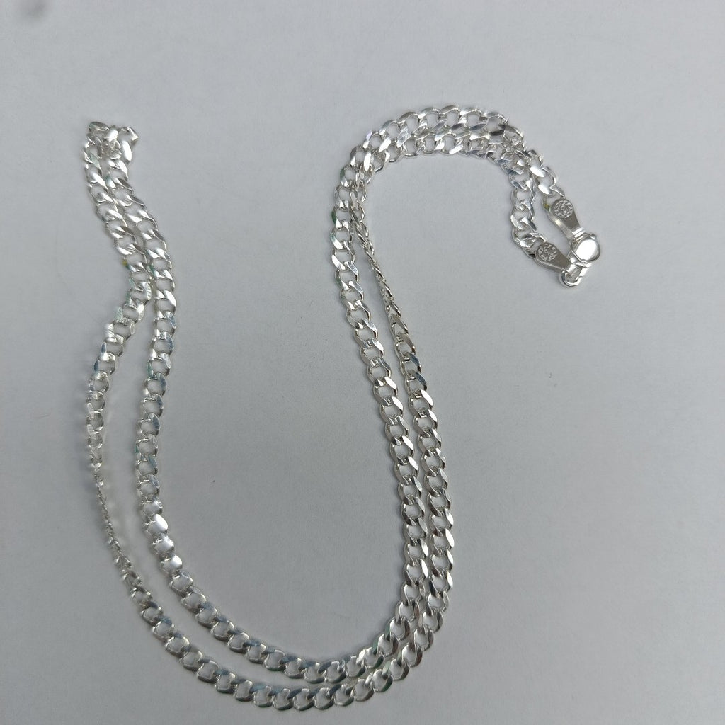 CADENA TEJIDO BARBADO PLATA .925 55 CM 11.9 GR (NUEVO)