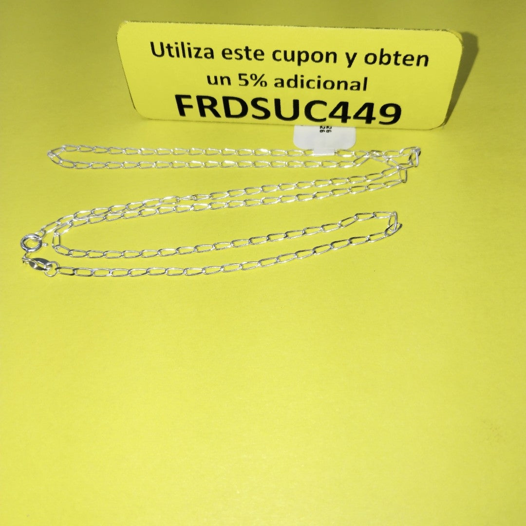 CADENA TEJIDO ESLABONES PLATA .925 55 CM 2.9 GR (NUEVO)