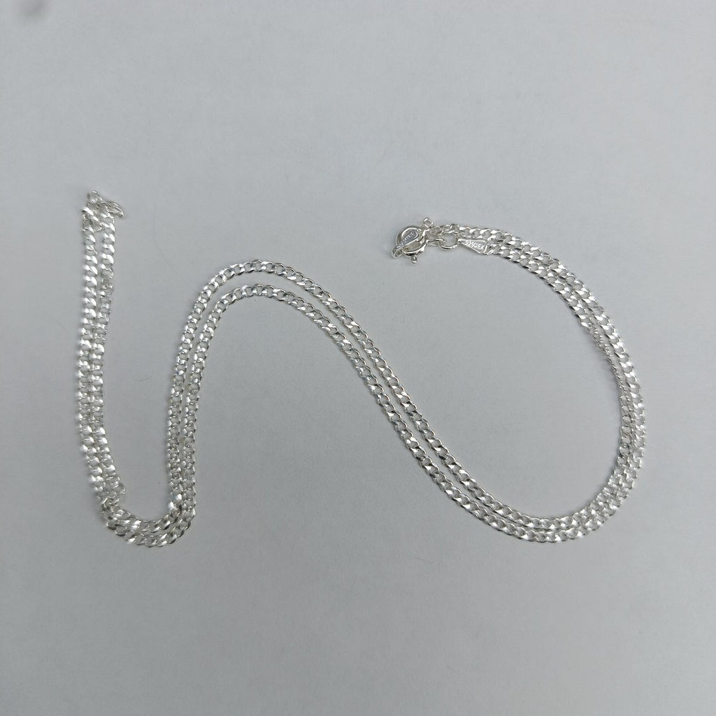 CADENA TEJIDO BARBADO PLATA .925 60 CM 5.5 GR (NUEVO)