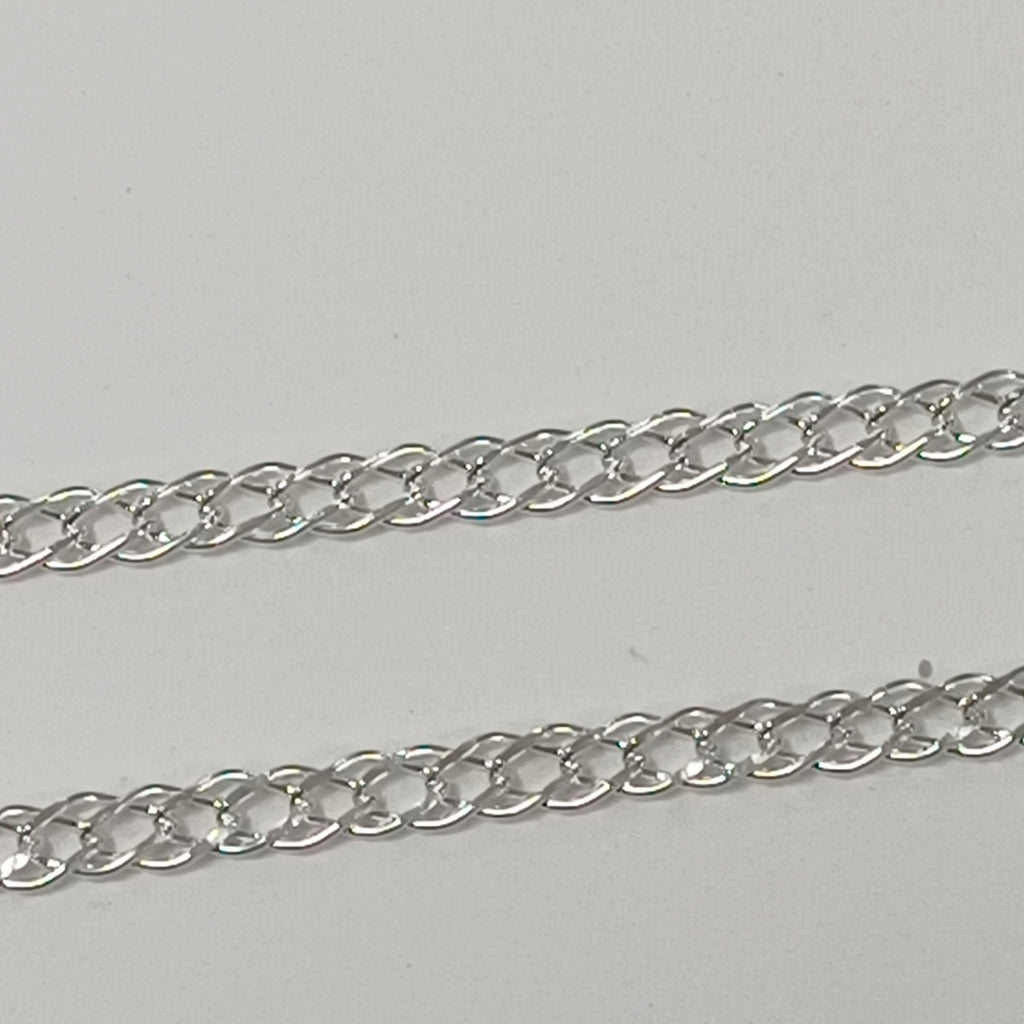CADENA TEJIDO ESLABONES PLATA .925 55 CM 4.1 GR (NUEVO)