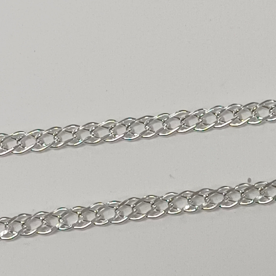 CADENA TEJIDO ESLABONES PLATA .925 55 CM 4.1 GR (NUEVO)