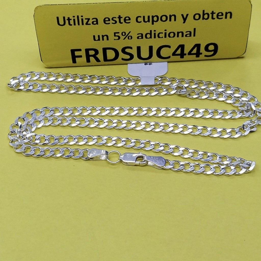 CADENA TEJIDO BARBADO PLATA .925 55 CM 12.8 GR (NUEVO)
