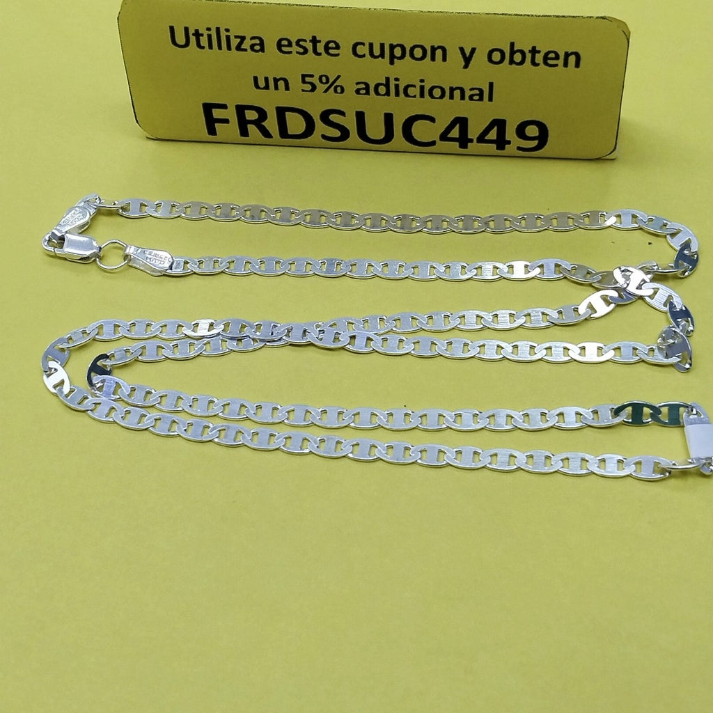 CADENA TEJIDO GUCHI PLATA .925 60 CM 9.3 GR (NUEVO)