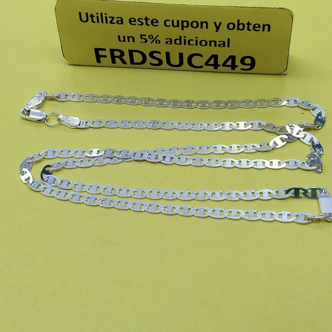 CADENA TEJIDO GUCHI PLATA .925 60 CM 9.3 GR (NUEVO)