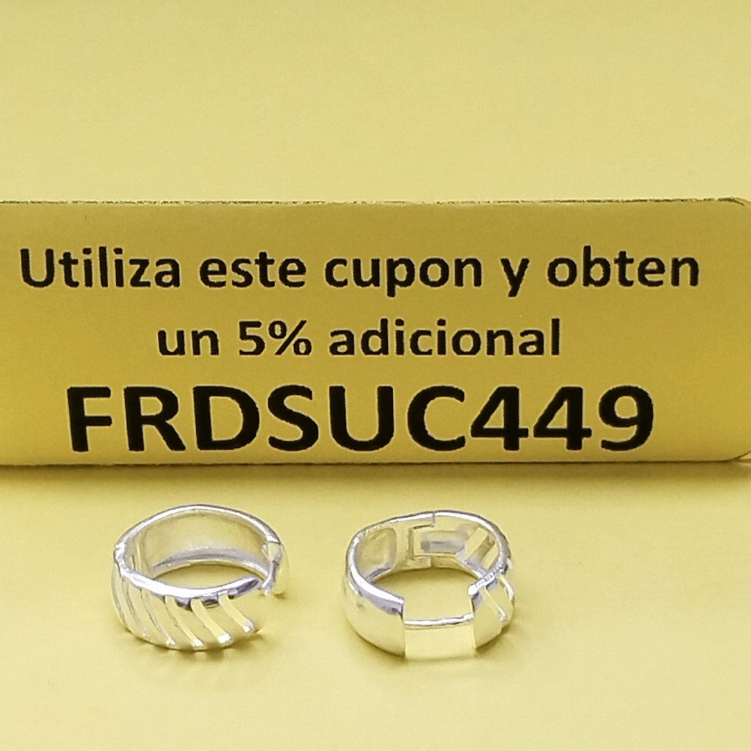HUGGIES GRECAS PLATA .925 3.7 GR (NUEVO)
