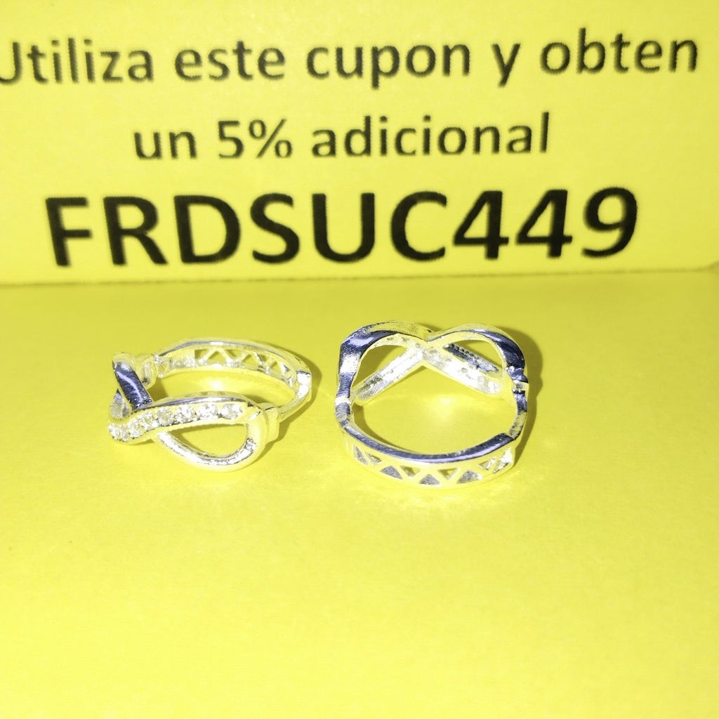 HUGGIES INFINITO CIRCONIAS PLATA .925 2.4 GR (NUEVO)