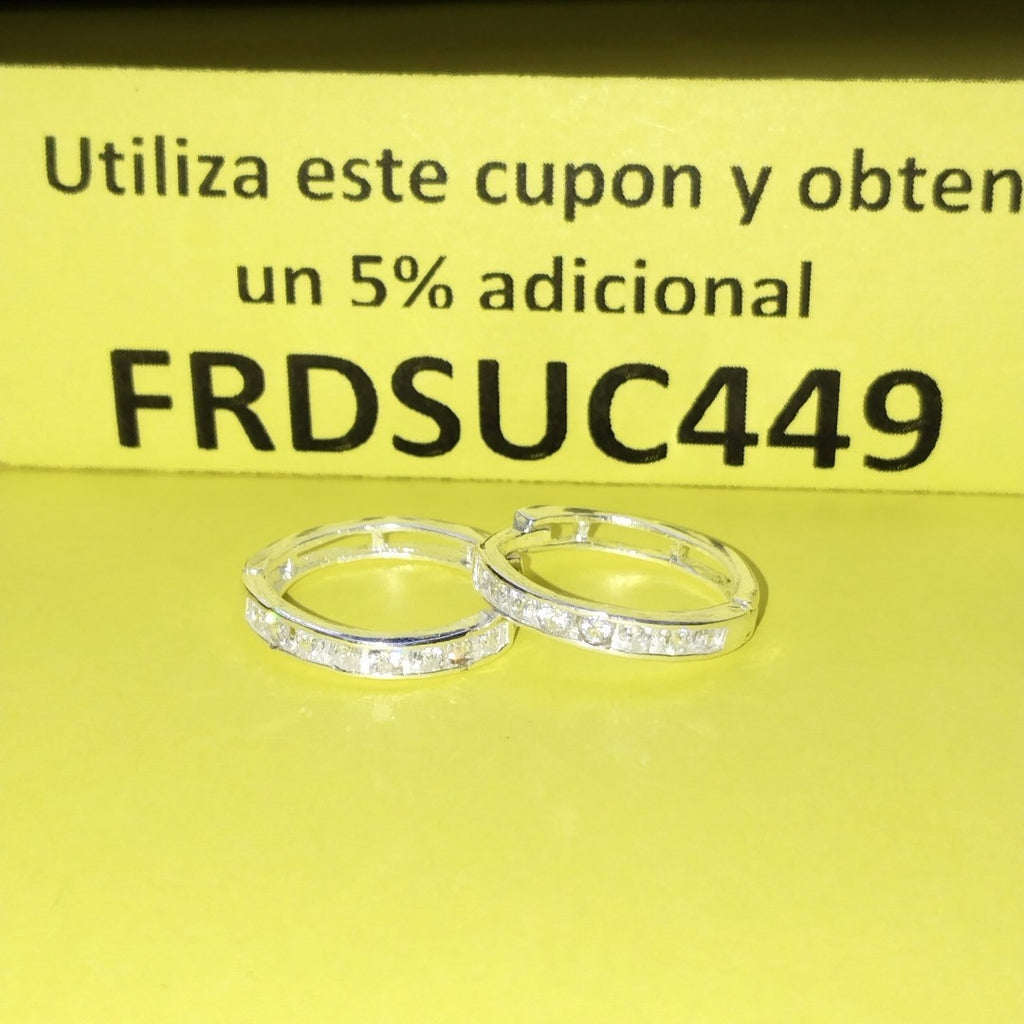 ARRACADAS C/CIRCONIAS PLATA .925 2.1 GR (NUEVO)