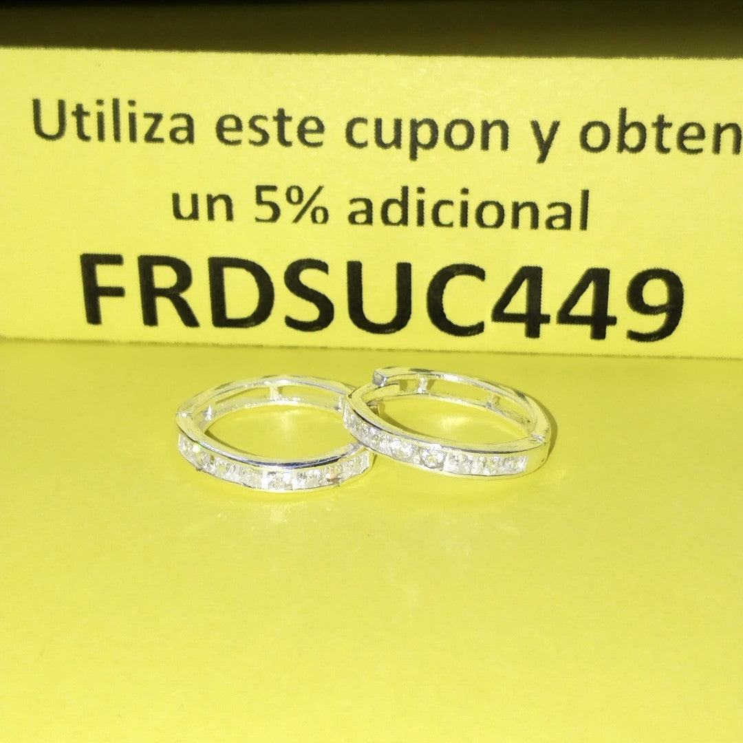 ARRACADAS C/CIRCONIAS PLATA .925 2.1 GR (NUEVO)
