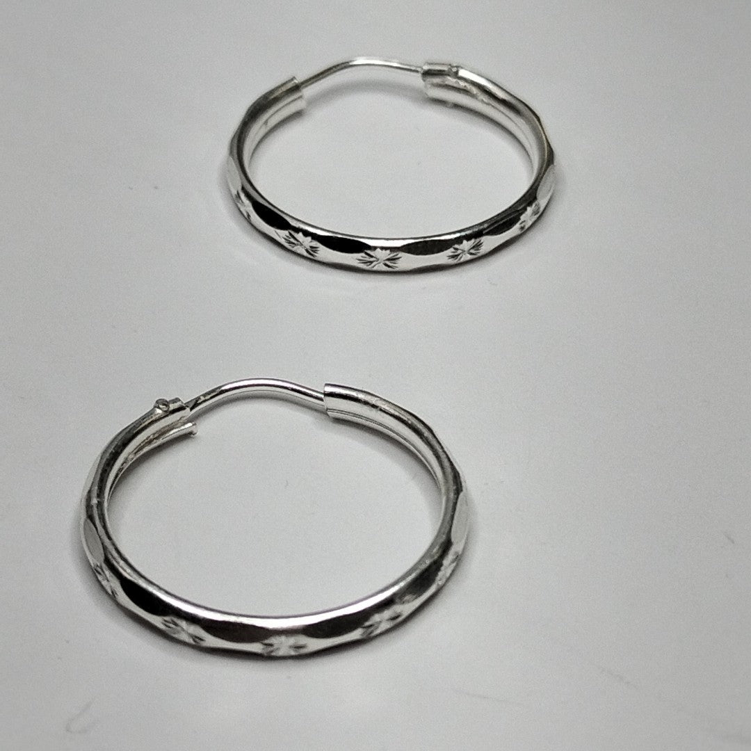 PAR ARRACADAS FACETADA PLATA .925 2.2 GR (NUEVO)