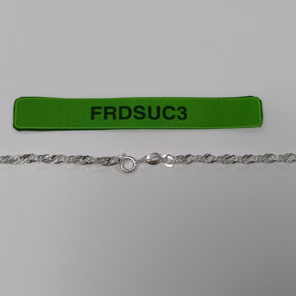 CADENA TEJIDO MEDIO TORZAL PLATA .925 55 CM 5.6 GR (NUEVO)
