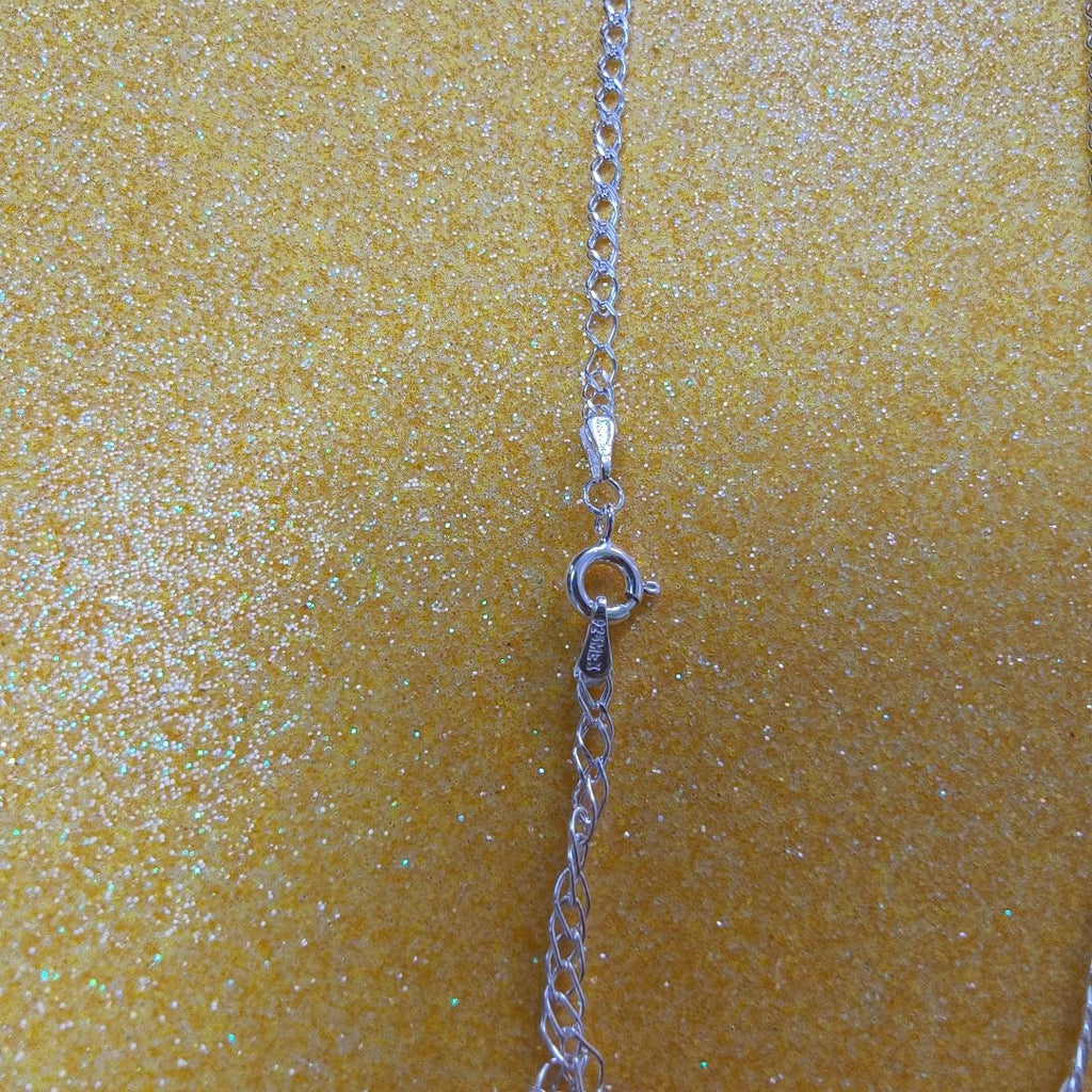 CADENA TEJIDO ESLABONES PLATA .925 55 CM 4 GR (NUEVO)