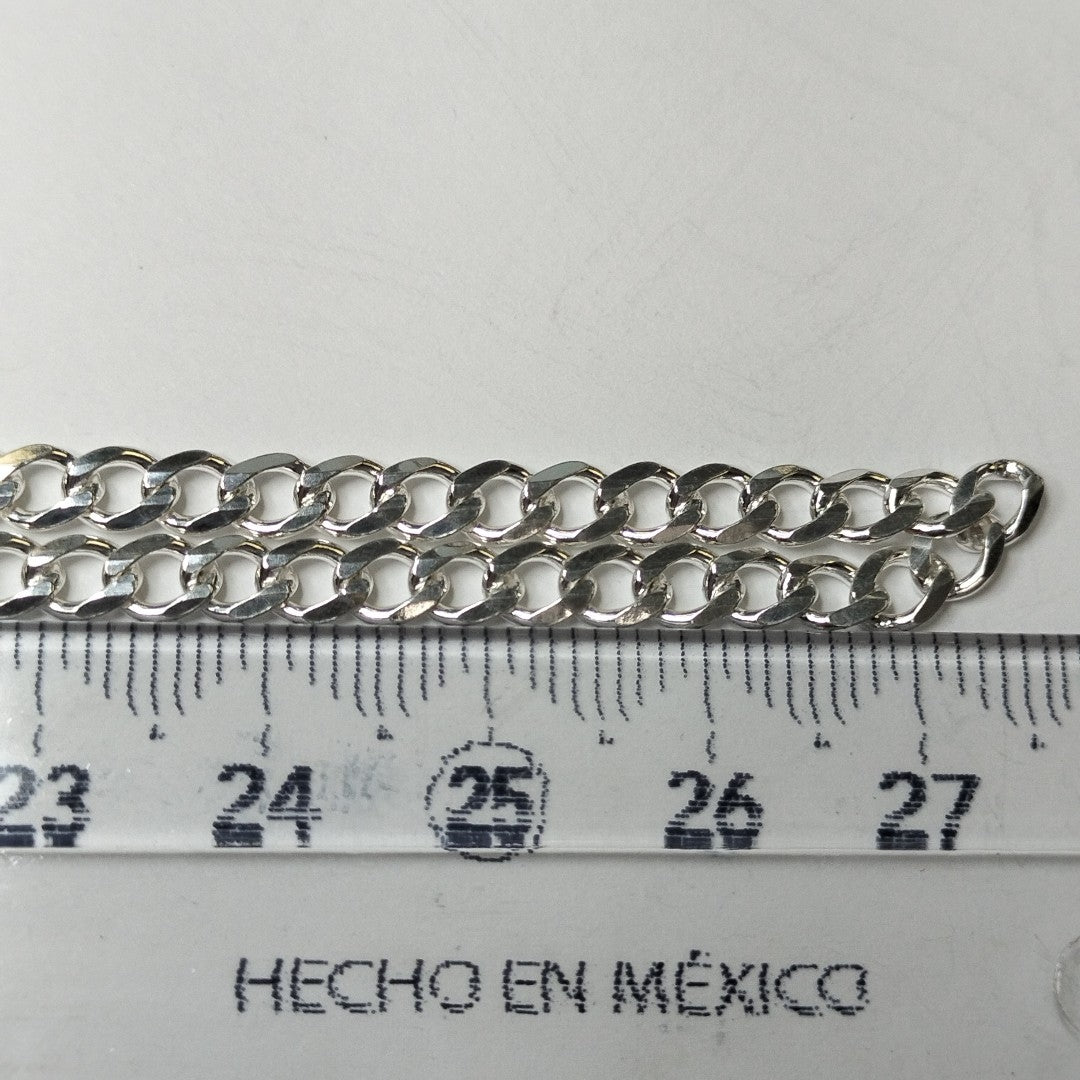 CADENA TEJIDO BARBADO PLATA .925 55 CM 12 GR (NUEVO)