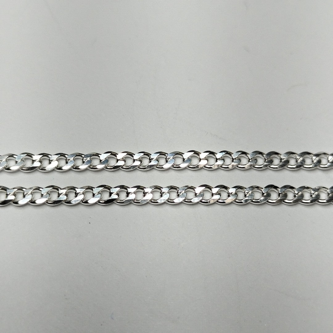 CADENA TEJIDO BARBADO PLATA .925 55 CM 5.4 GR (NUEVO)