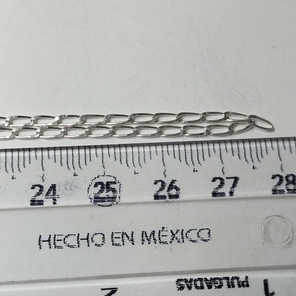 CADENA TEJIDO ESLABONES PLATA .925 55 CM 2.7 GR (NUEVO)
