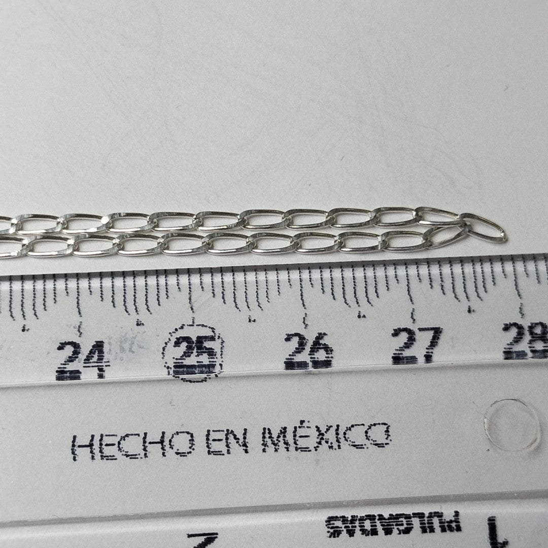 CADENA TEJIDO ESLABONES PLATA .925 55 CM 2.7 GR (NUEVO)