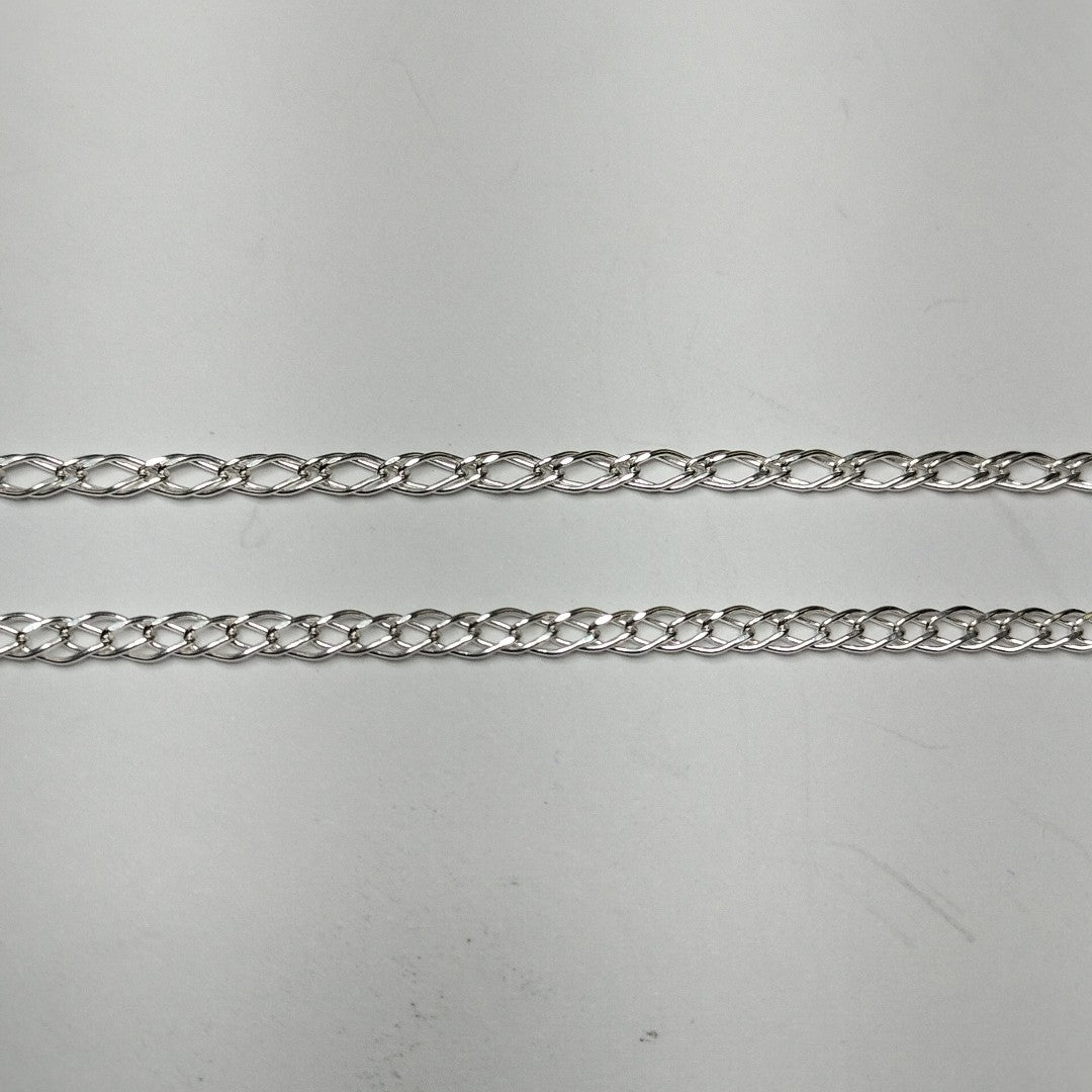 CADENA TEJIDO ESLABONES PLATA .925 50 CM 3.5 GR (NUEVO)