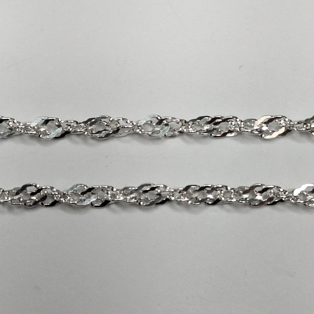 CADENA TEJIDO MEDIO TORZAL PLATA .925 55 CM 5.6 GR (NUEVO)