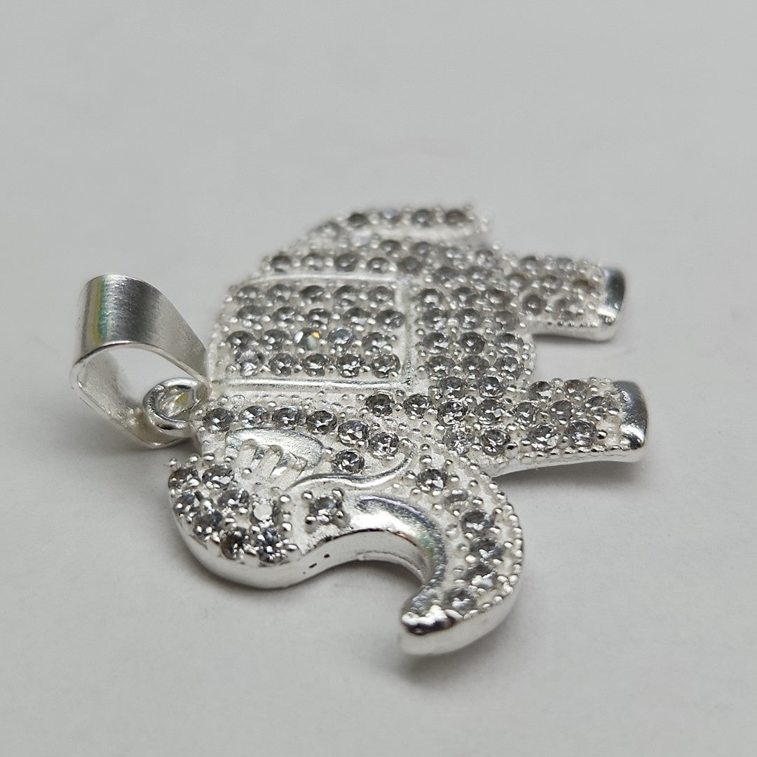 DIJE ELEFANTE C/CIRCONIAS PLATA .925 5.4 GR (NUEVO)