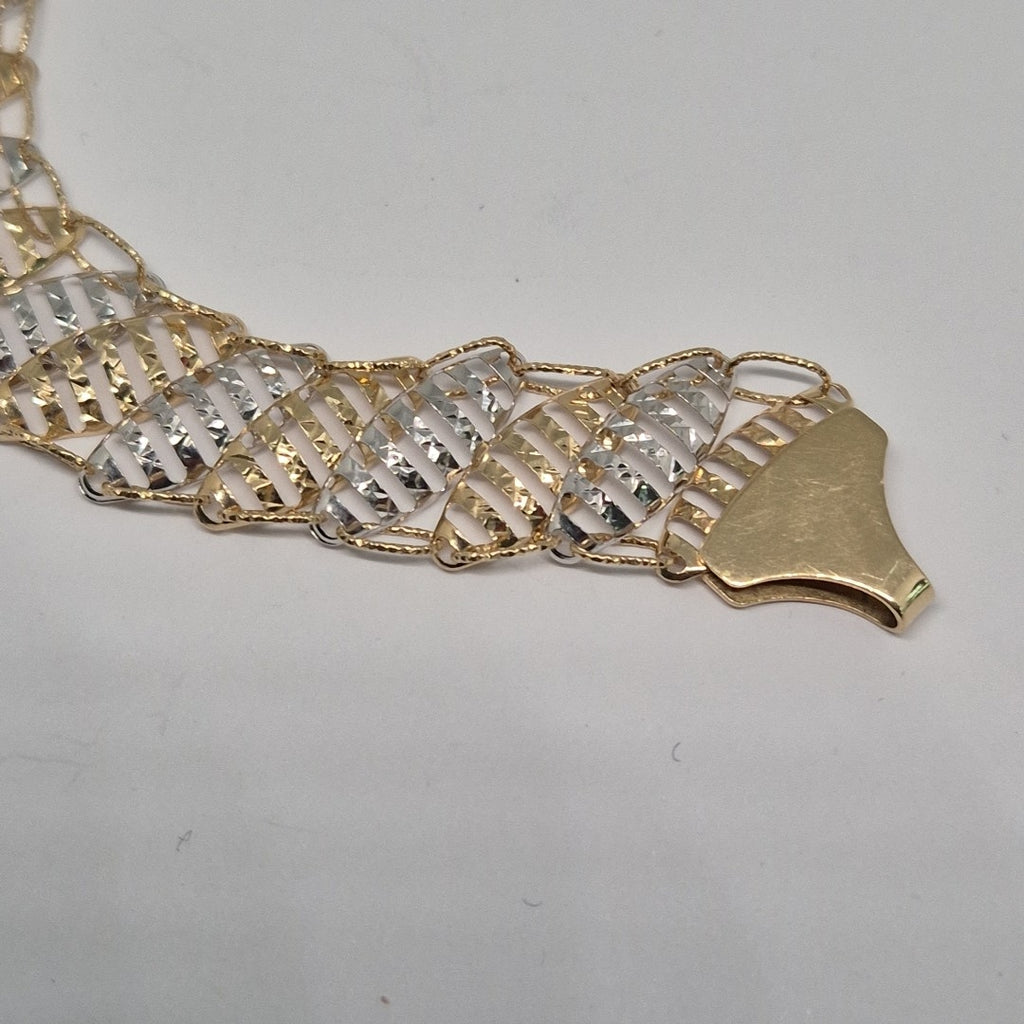 PULSERA ORO COMBINADO 14 K 5.6 GRMS (SEMINUEVO)