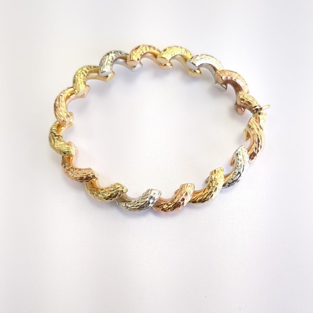 PULSERA ORO COMBINADO 14 K 21.6 GRMS (SEMINUEVO)