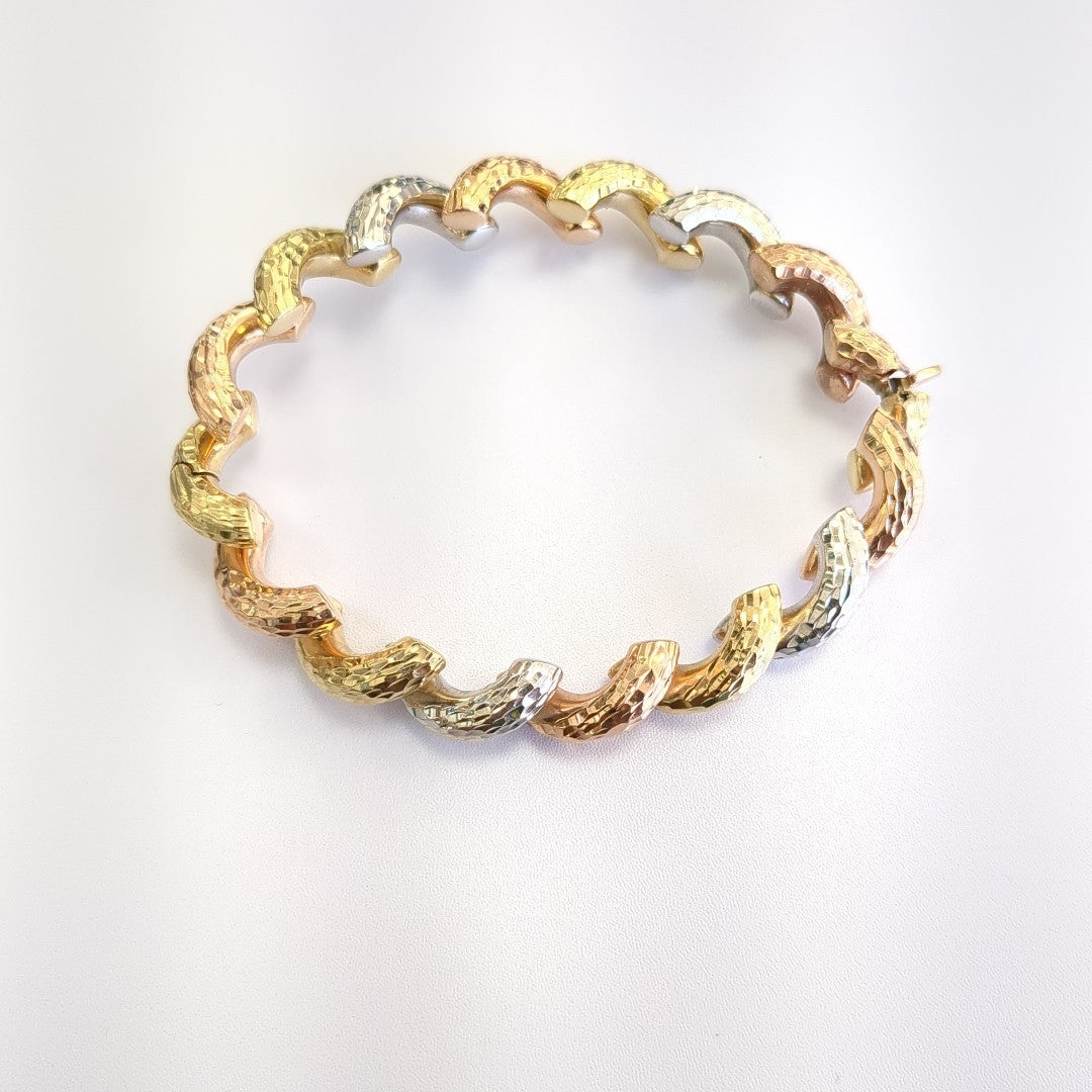 PULSERA ORO COMBINADO 14 K 21.6 GRMS (SEMINUEVO)