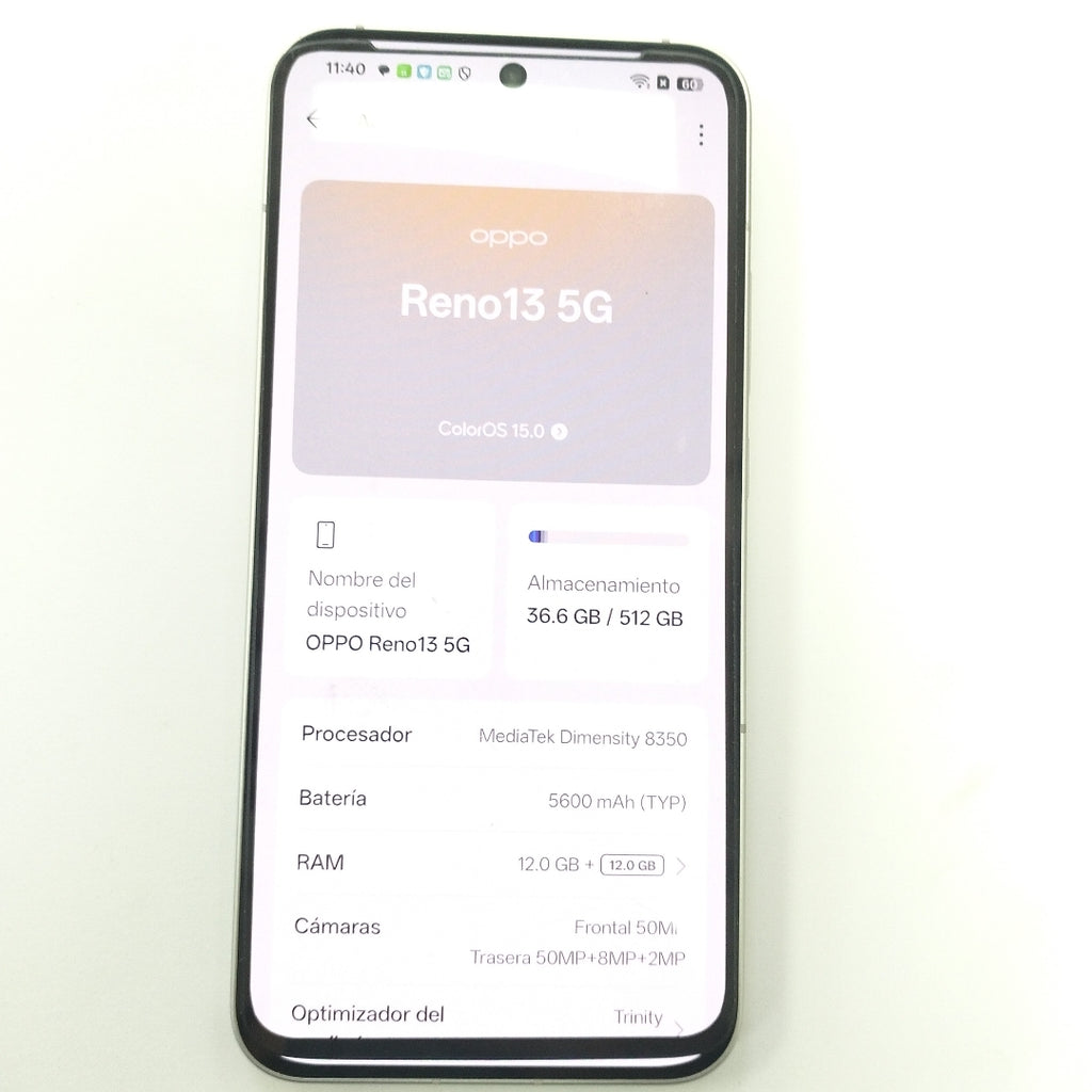 CELULAR OPPO  RENO13 5G CPH2689 (2024) 512 GB 12 GB RAM (SEMINUEVO)