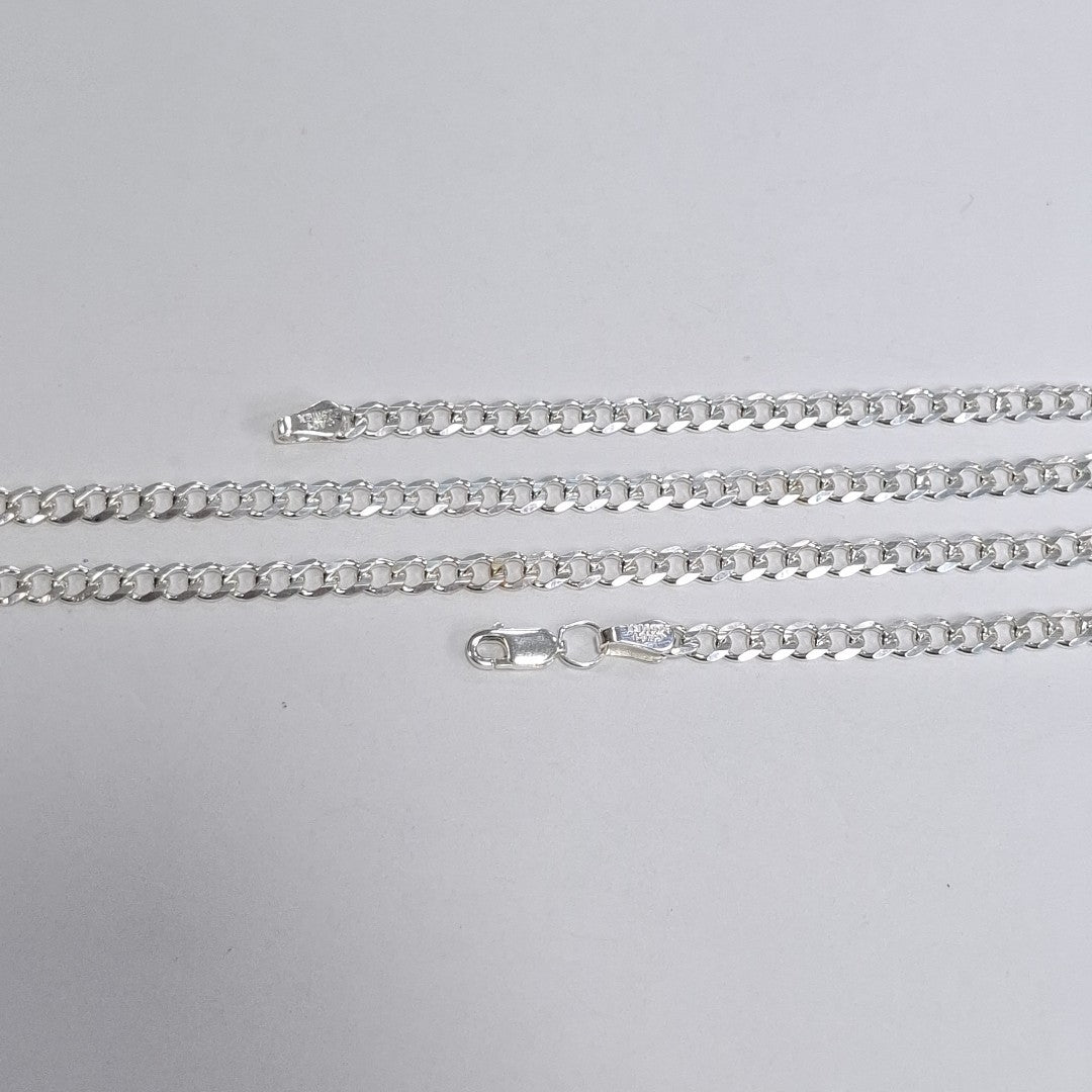CADENA TEJIDO BARBADO PLATA .925 60 CM 12.7 GR (NUEVO)