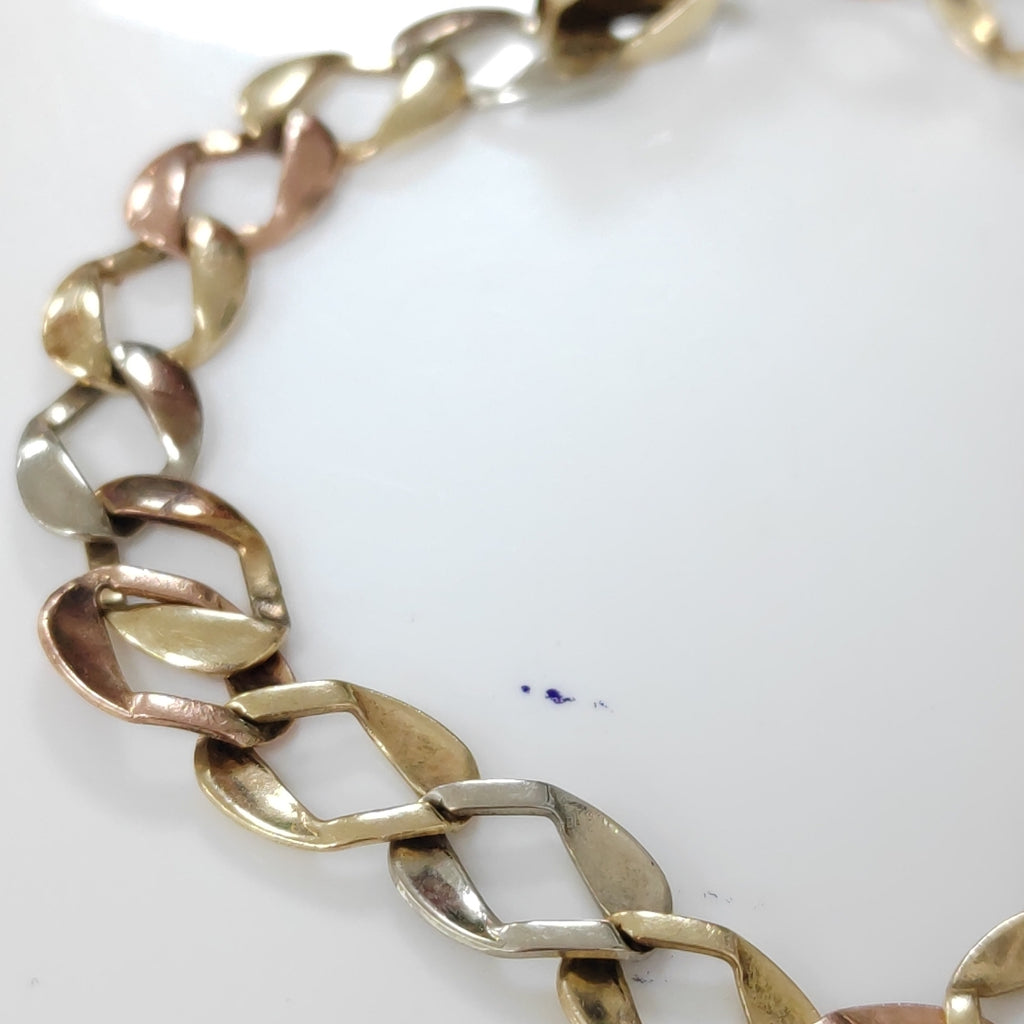 PULSERA ORO COMBINADO 10 K 8,50 GRMS (SEMINUEVO)