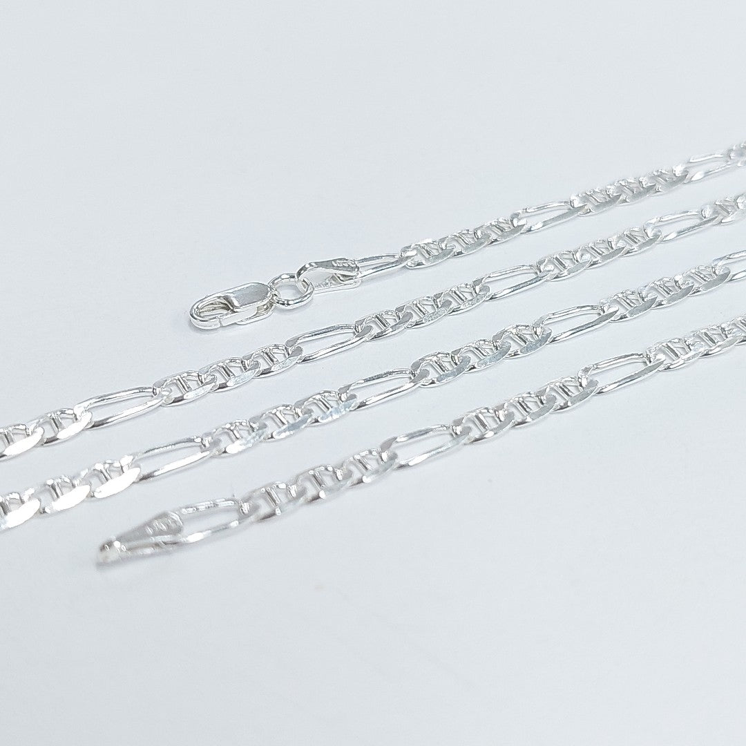 CADENA TEJIDO MARINERO PLATA .925 55 CM 7.8 GR (NUEVO)