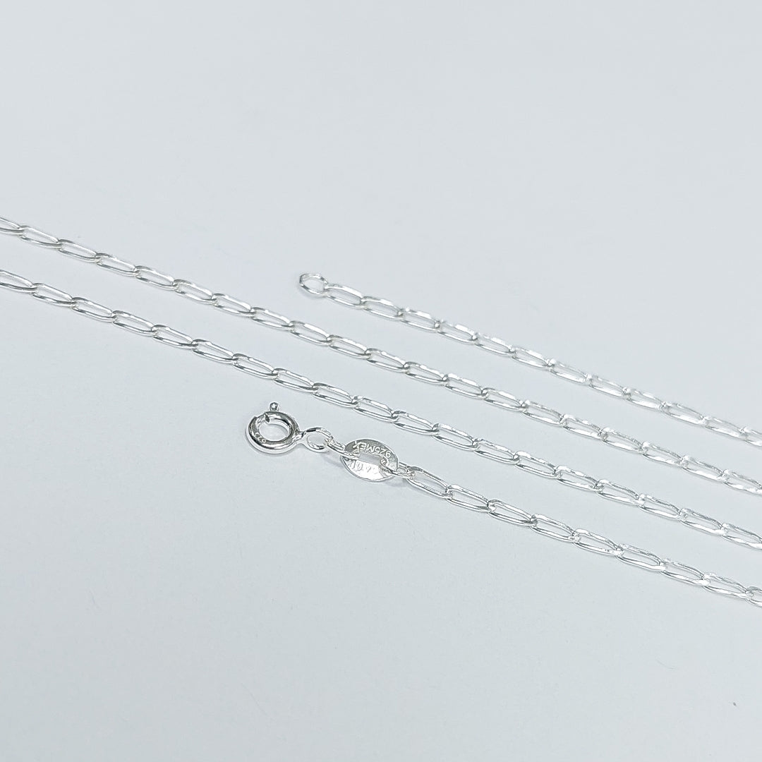 CADENA TEJIDO ESLABONES PLATA .925 60 CM 3 GR (NUEVO)