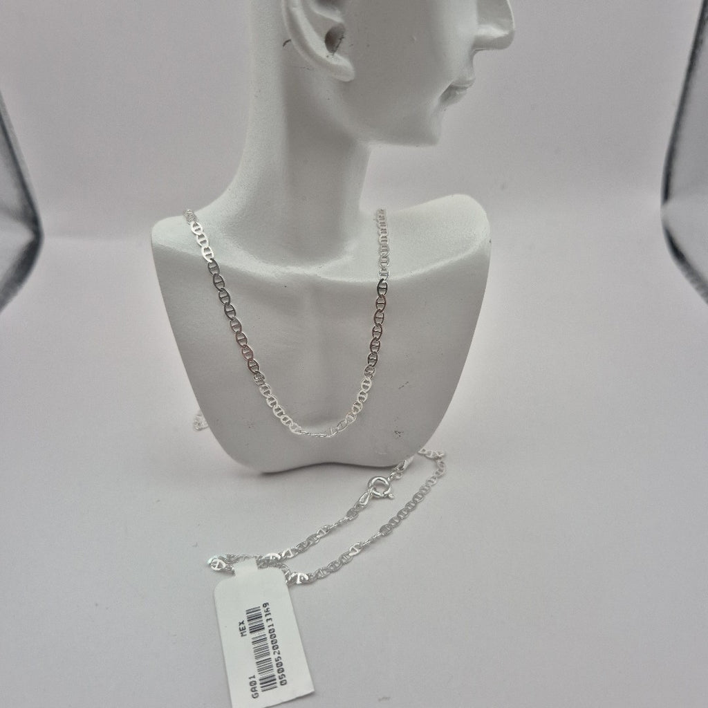 CADENA TEJIDO GUCHI PLATA .925 55 CM 3.3 GR (NUEVO)