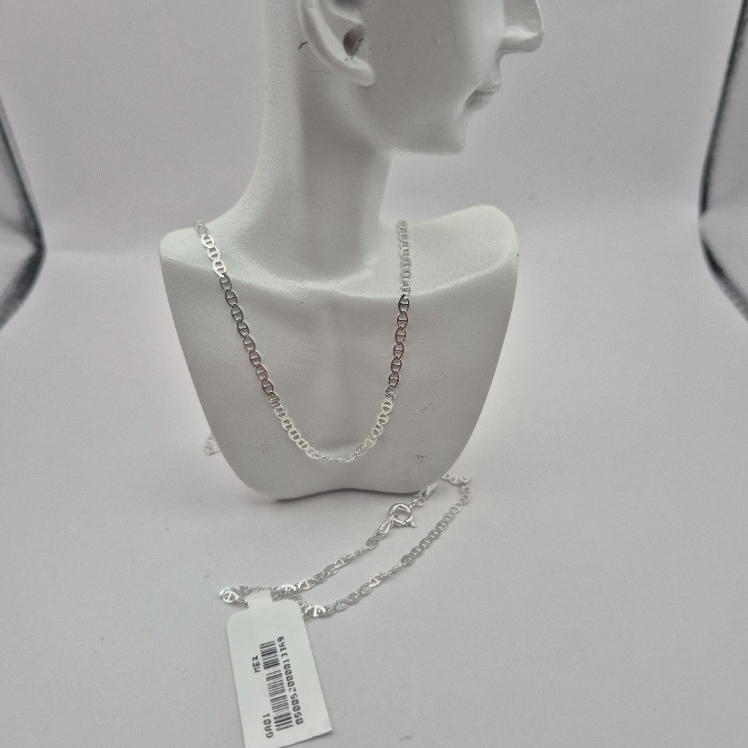 CADENA TEJIDO GUCHI PLATA .925 55 CM 3.3 GR (NUEVO)