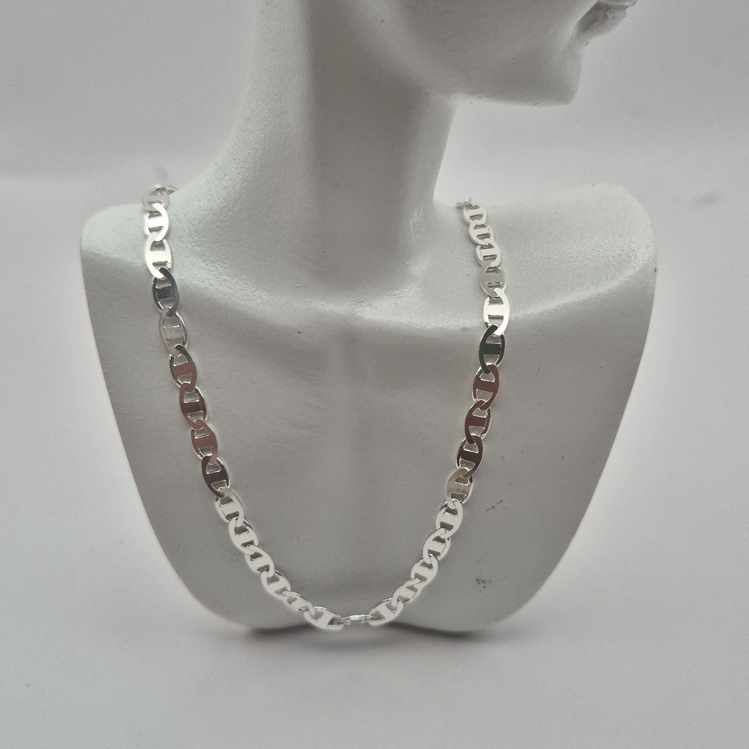 CADENA TEJIDO GUCHI PLATA .925 55 CM 8.6 GR (NUEVO)