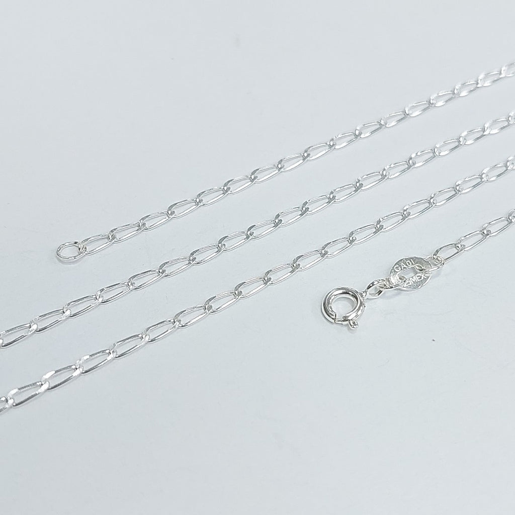 CADENA TEJIDO ESLABONES PLATA .925 55 CM 2.8 GR (NUEVO)