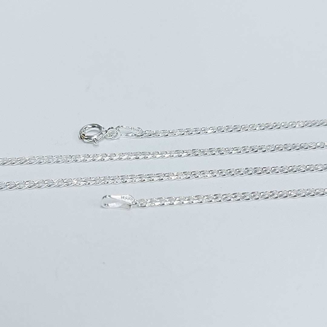 CADENA TEJIDO BARBADO PLATA .925 55 CM 5.2 GR (NUEVO)