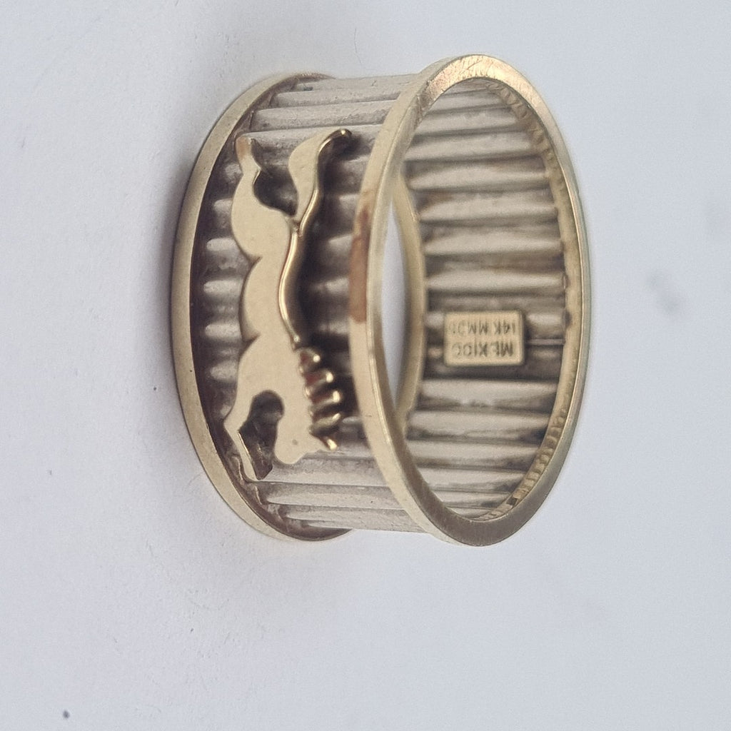 ARGOLLA ORO COMBINADO 14 K 3.3 GRMS (SEMINUEVO)