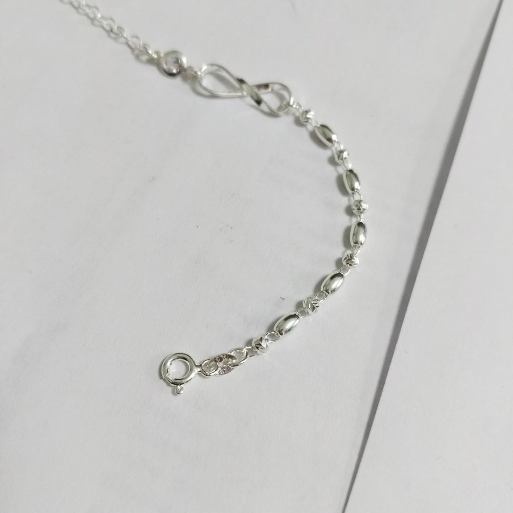 PULSERA TEJIDO ESPECIAL PLATA .925 18 CM 2.6 GR (NUEVO)