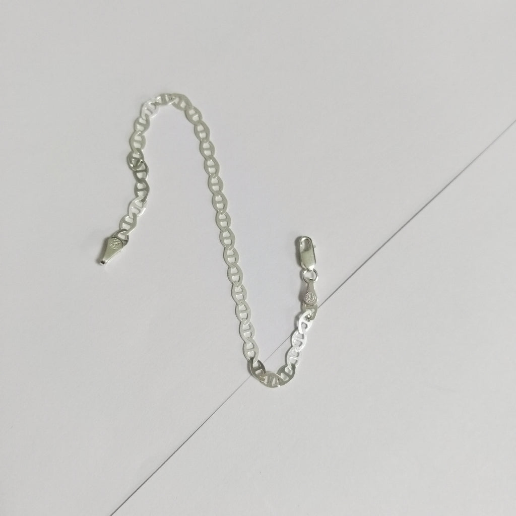 PULSERA TEJIDO GUCHI PLATA .925 18 CM 2.7 GR (NUEVO)