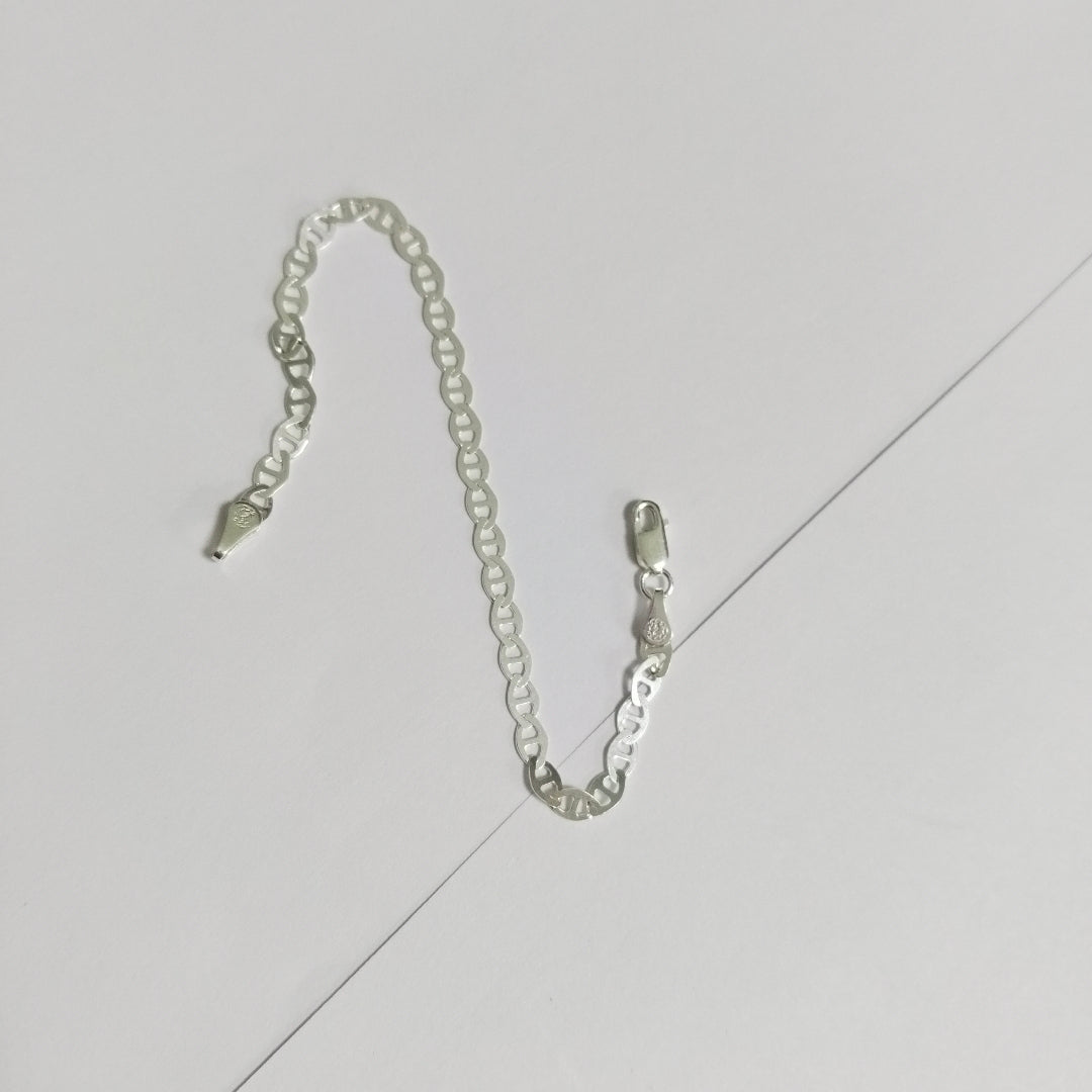 PULSERA TEJIDO GUCHI PLATA .925 18 CM 2.7 GR (NUEVO)