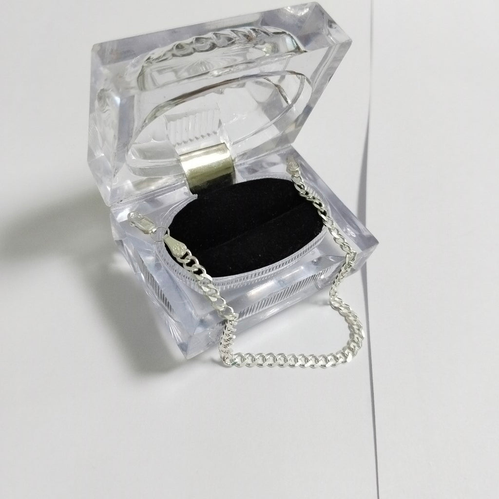 PULSERA TEJIDO BARBADA PLATA .925 16 CM 4.2 GR (NUEVO)