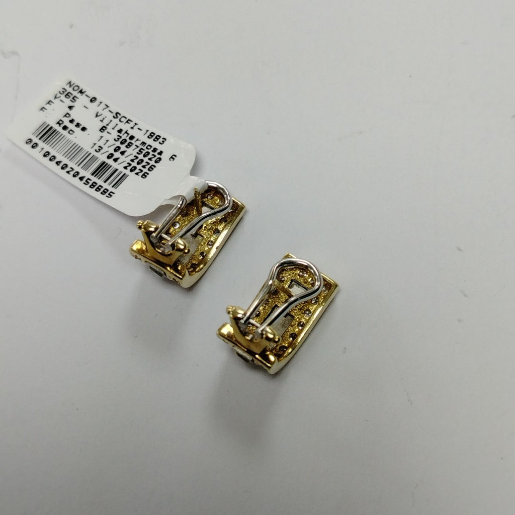 ARETES PAR ORO, ORO BLANCO 14 K 7.4 GRMS (SEMINUEVO)