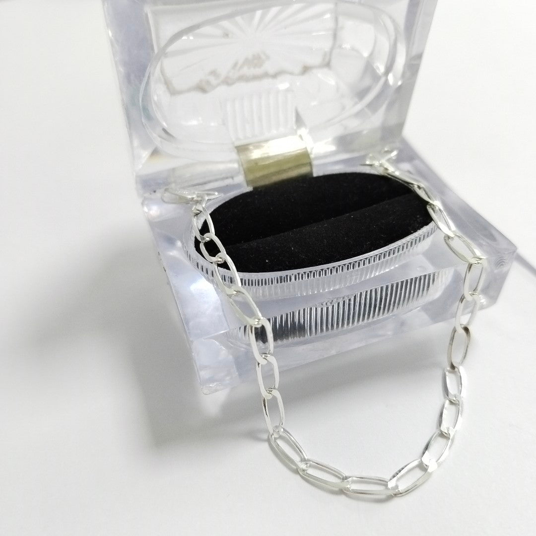 PULSERA TEJIDO ESLABONES PLATA .925 21 CM 4.1 GR (NUEVO)